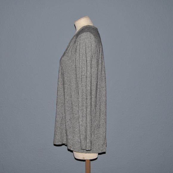 J.JILL Wearever Gray Marled Open-Front Cardigan D1 - Picture 2 of 7